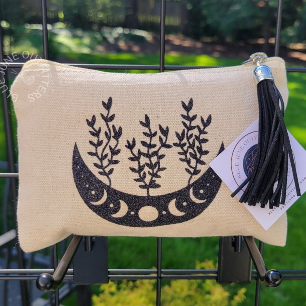 Celestial Moon Phase Zip Pouch